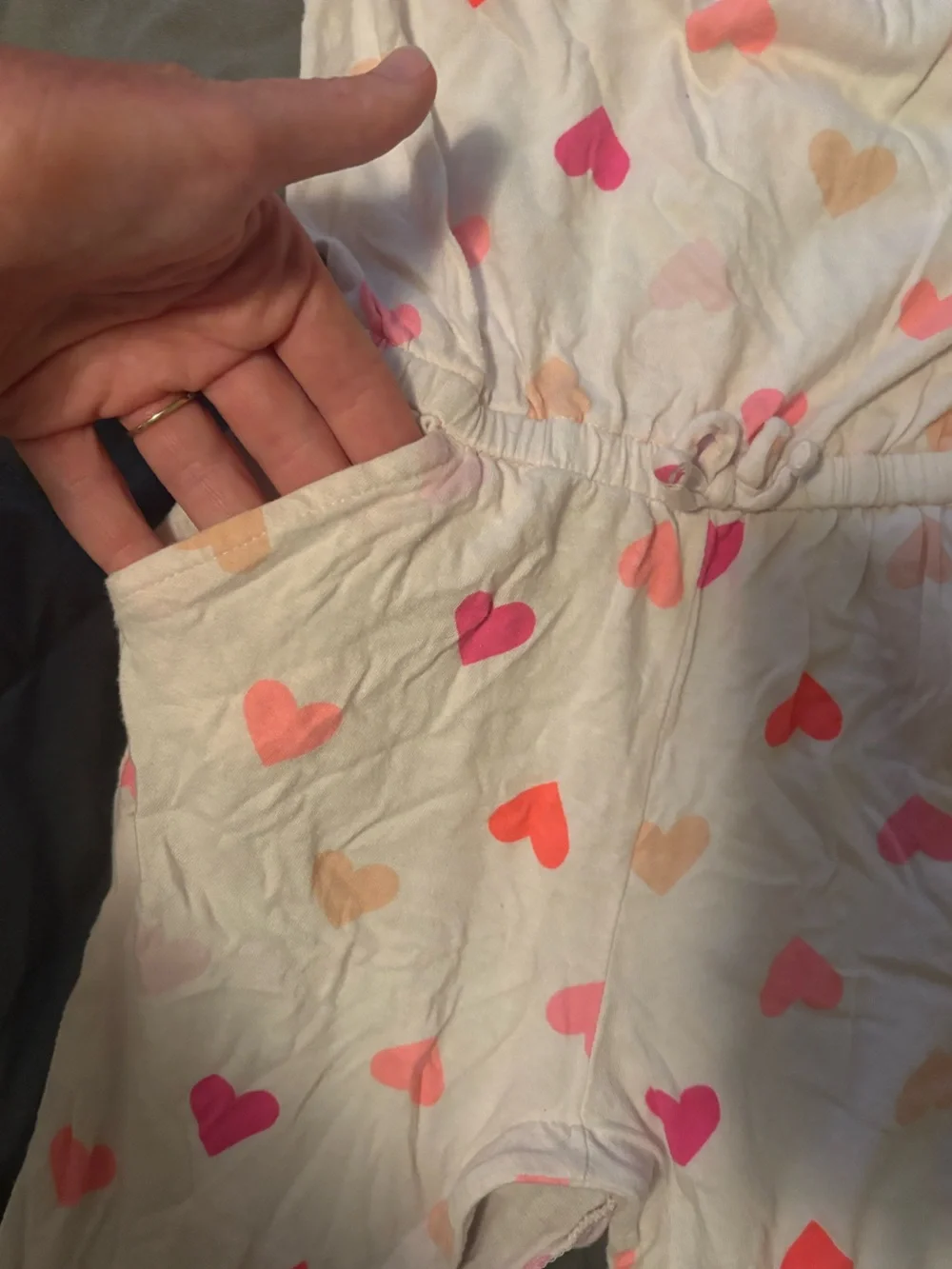 Heart print toddler girl romper 🩷❤️